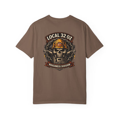Local 32 oz. Roughneck Division T-Shirt — Skull Hard Hat Construction Tee