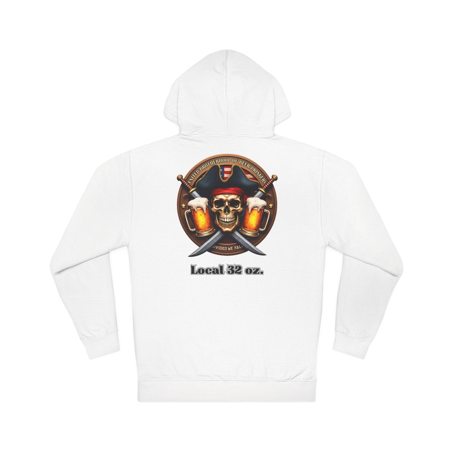 Beer Drinkers Local 32 oz. Pirate Hoodie.
