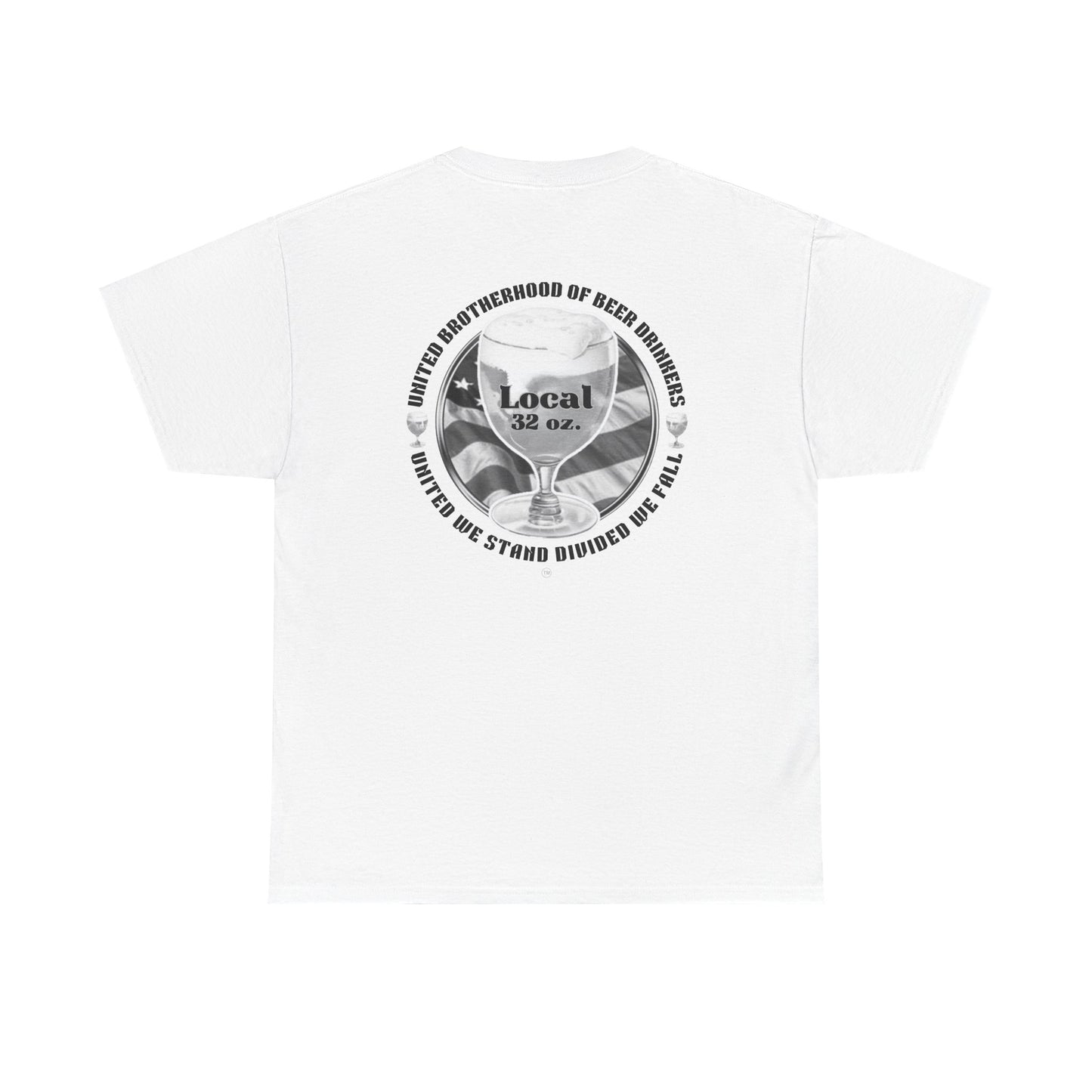 Beer Drinkers Union Unisex Tee - Local 32 oz Black and White Versio.