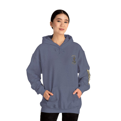 Navy Anchor Hoodie — "Local 32 oz. Deep Sea Division" Graphic Pullover