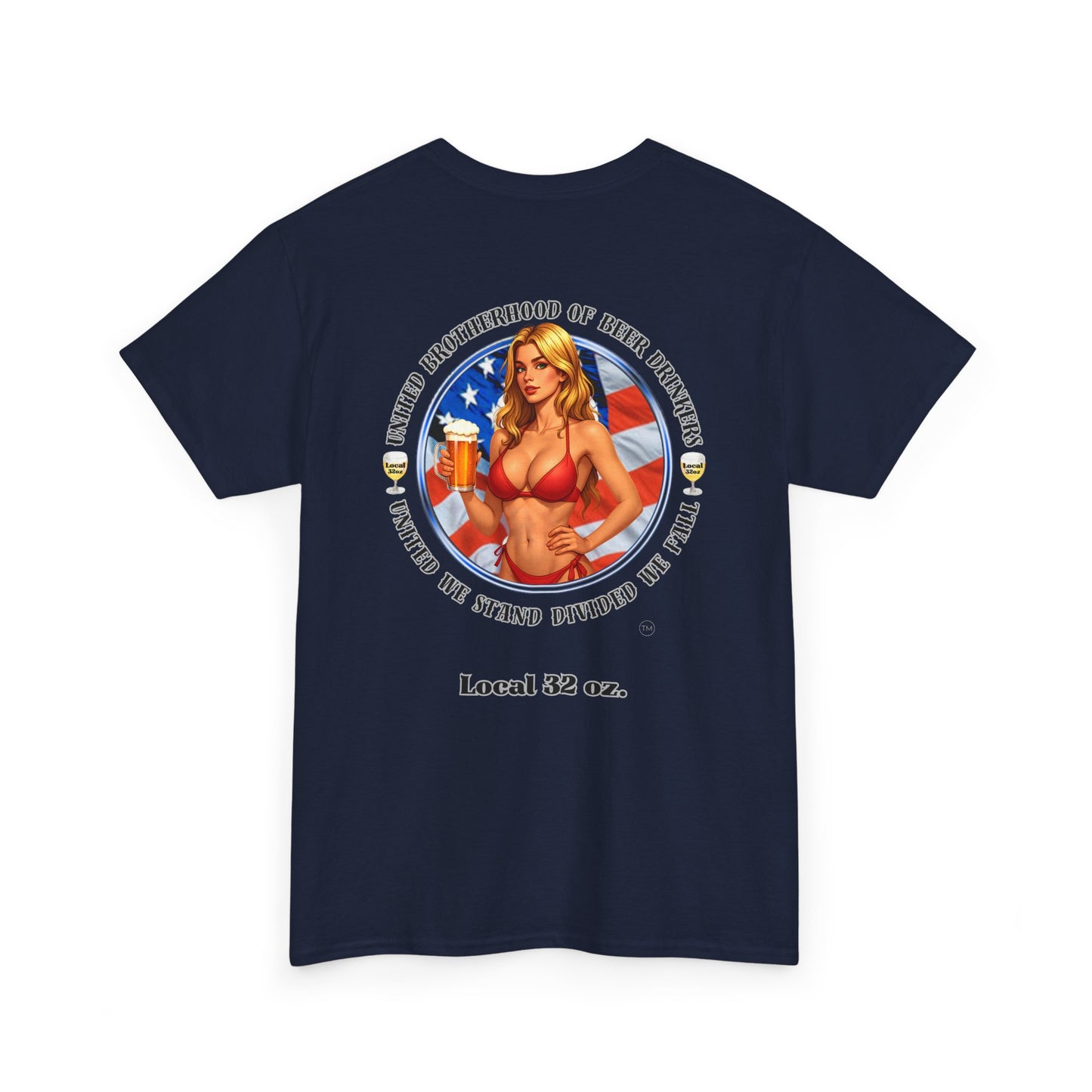 Local 32oz. Beer Drinkers Union Unisex Bikini-N-Beer Tee. Two of your favorite things on one shirt.