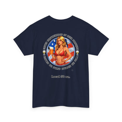 Local 32oz. Beer Drinkers Union Unisex Bikini-N-Beer Tee. Two of your favorite things on one shirt.