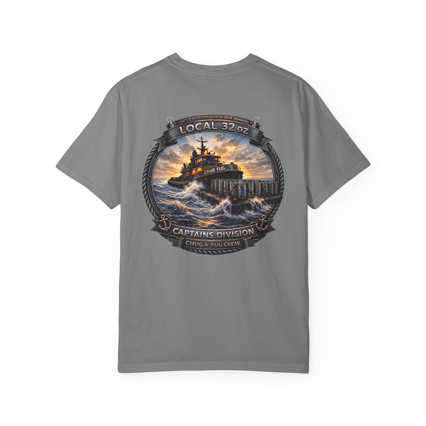 Local 32oz Captains Division Graphic Tee. Heavy Cotton