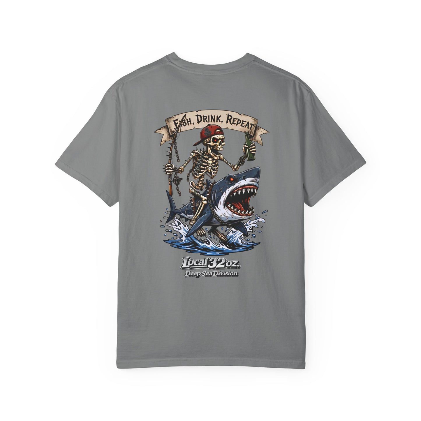 Local 32 oz. Fish, Drink, Repeat. Heavy cotton