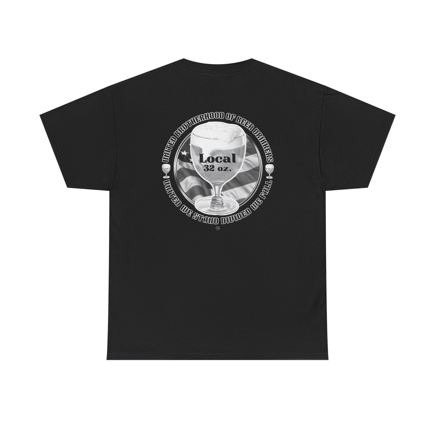 Beer Drinkers Union Unisex Tee - Local 32 oz Black and White Versio.
