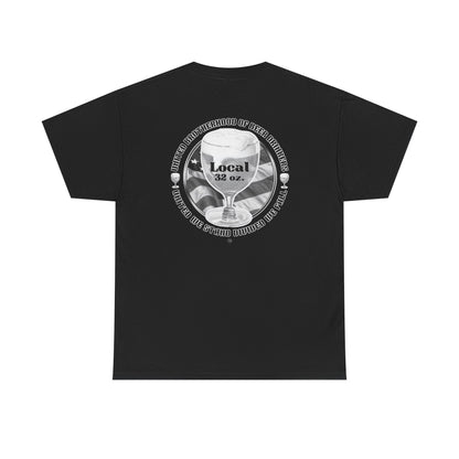 Beer Drinkers Union Unisex Tee - Local 32 oz Black and White Versio.