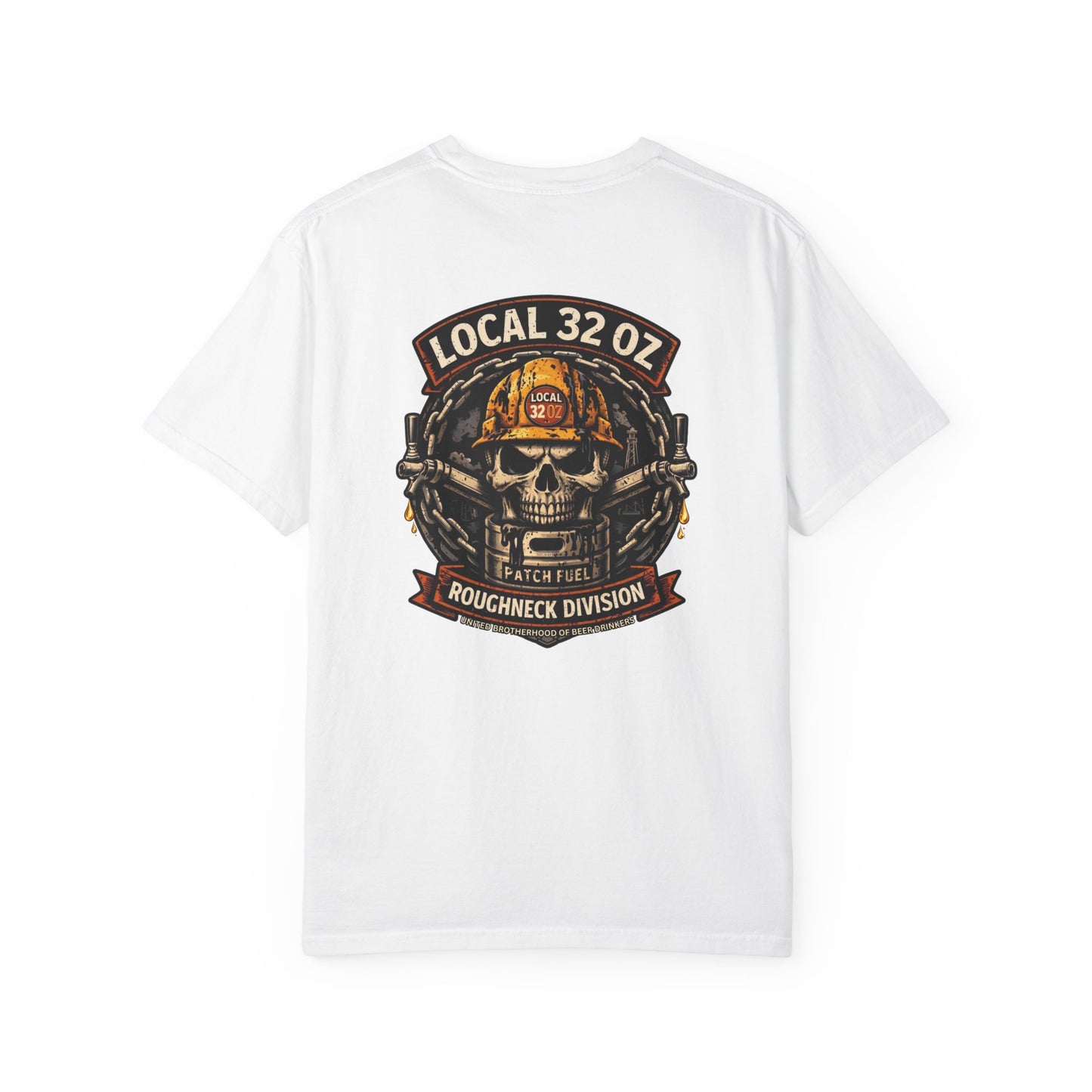 Local 32 oz. Roughneck Division T-Shirt — Skull Hard Hat Construction Tee