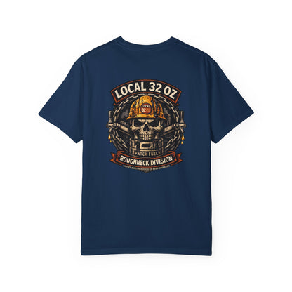 Local 32 oz. Roughneck Division T-Shirt — Skull Hard Hat Construction Tee