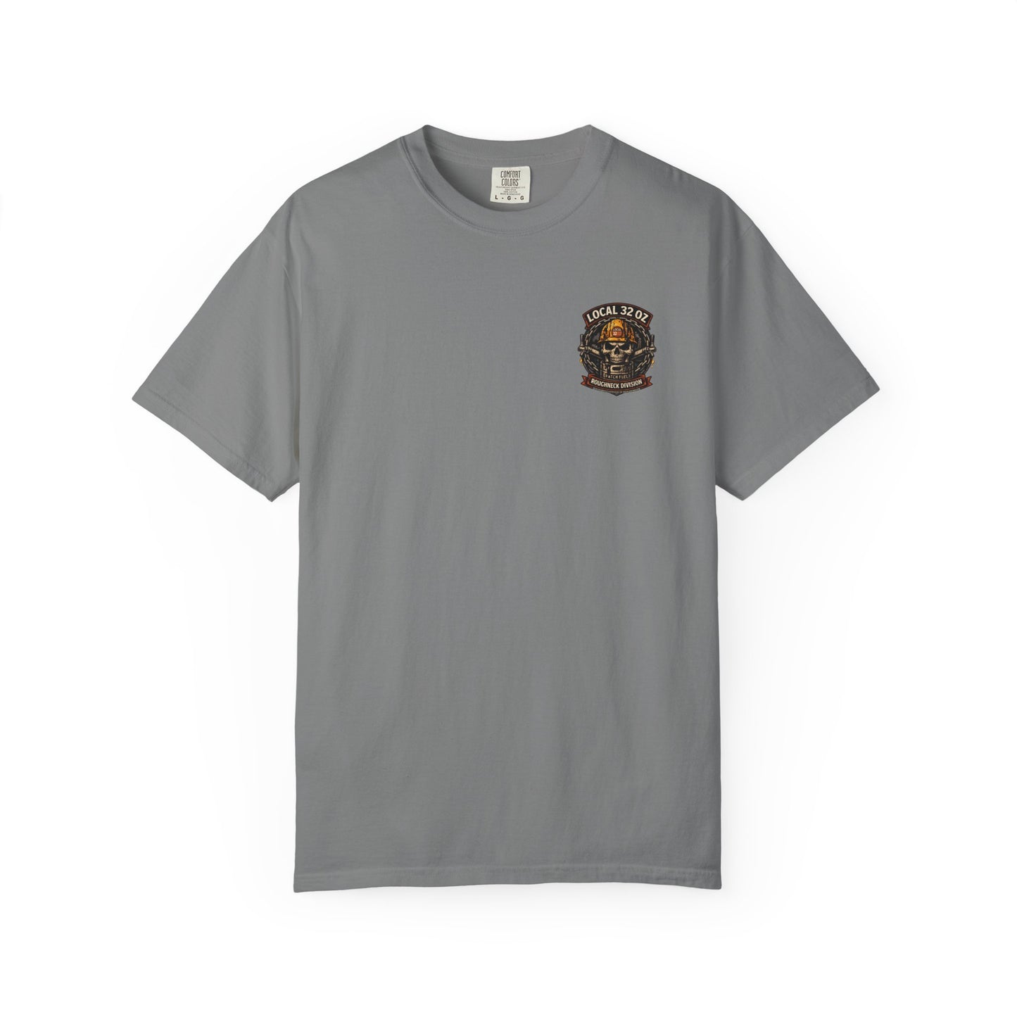 Local 32 oz. Roughneck Division T-Shirt — Skull Hard Hat Construction Tee