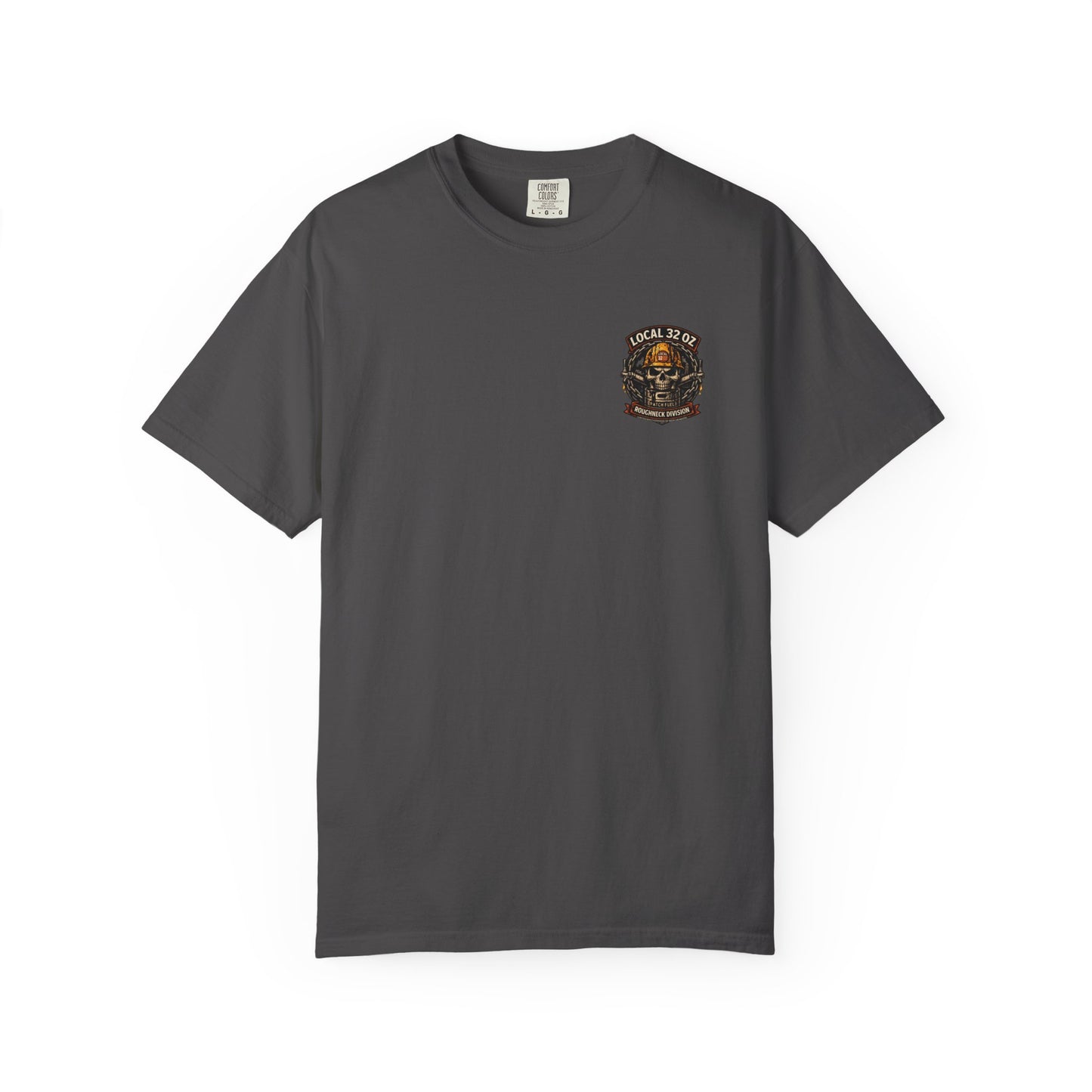 Local 32 oz. Roughneck Division T-Shirt — Skull Hard Hat Construction Tee