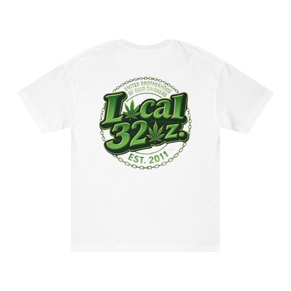 Local 32 oz. Green Cannabis Logo Graphic T-Shirt