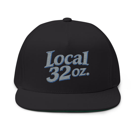 Local 32oz Embroidered Flat Bill Cap