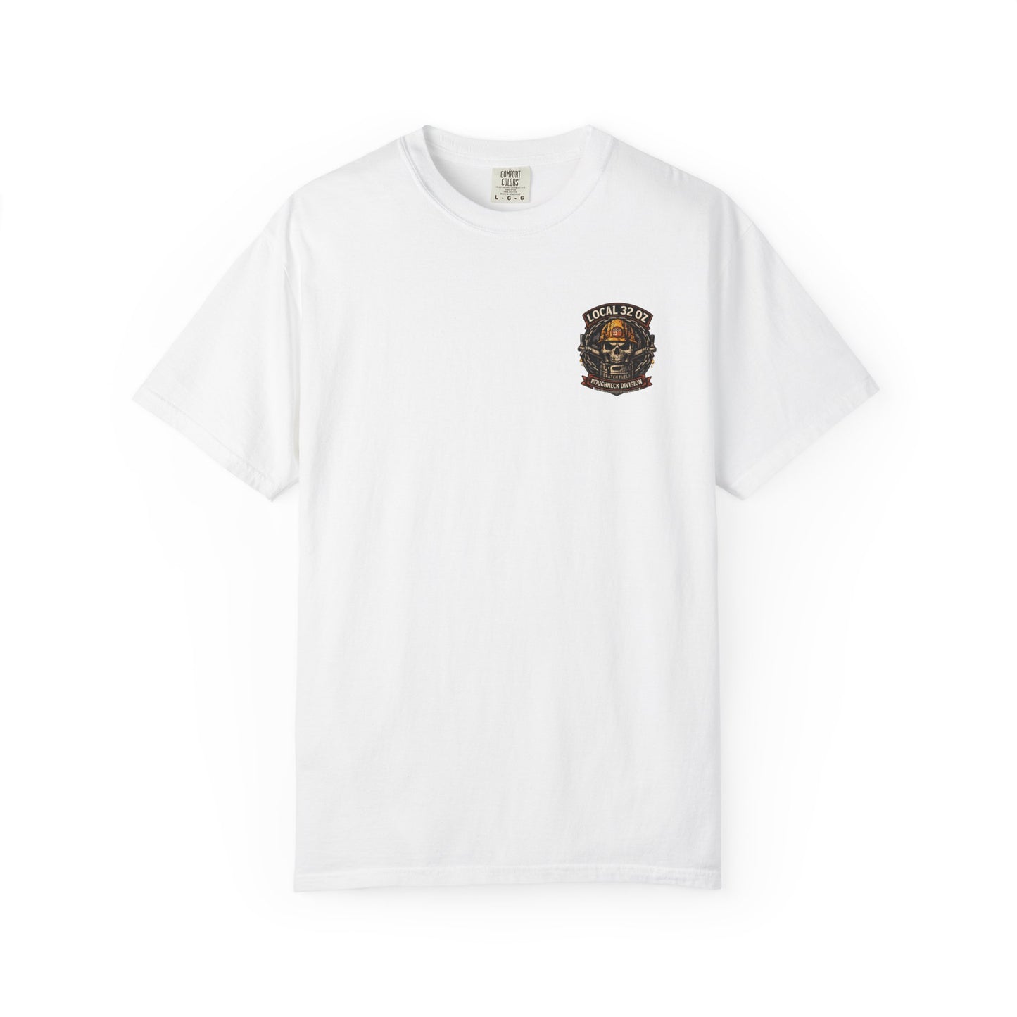 Local 32 oz. Roughneck Division T-Shirt — Skull Hard Hat Construction Tee