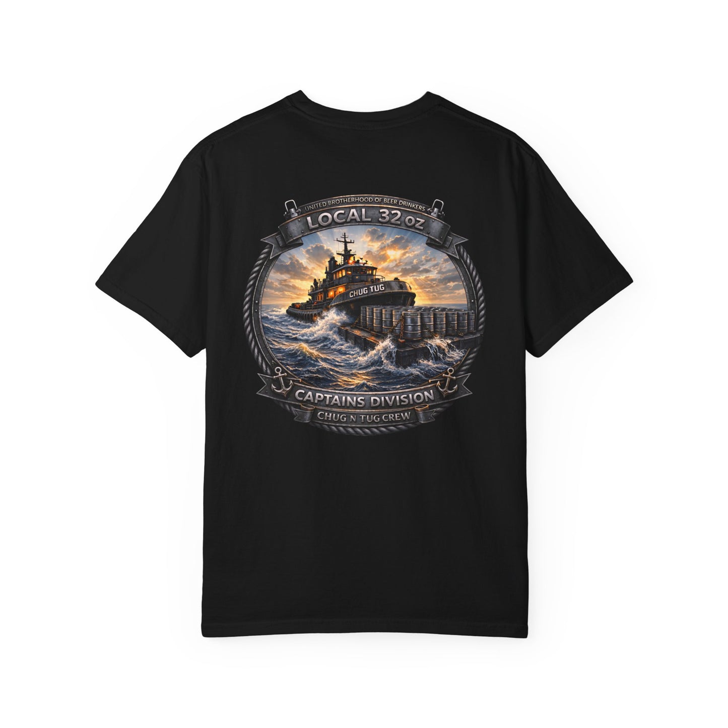 Local 32oz Captains Division Graphic Tee. Heavy Cotton