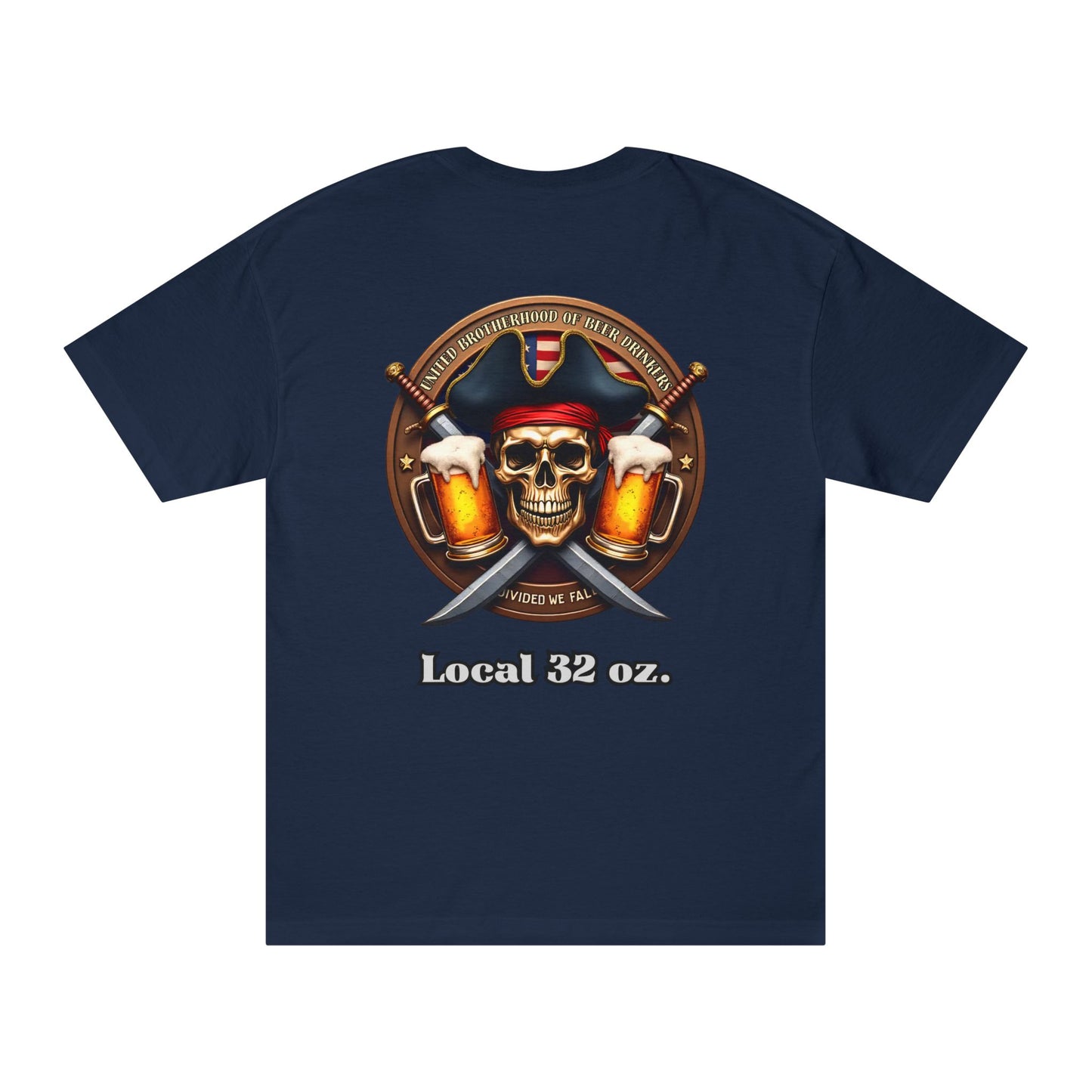 Pirate Tee Shirt - Unisex Heavy cotton 6oz. Tee for Beer Drinkers.
