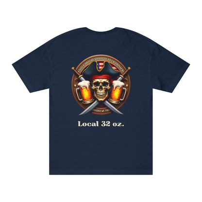Pirate Tee Shirt - Unisex Heavy cotton 6oz. Tee for Beer Drinkers.