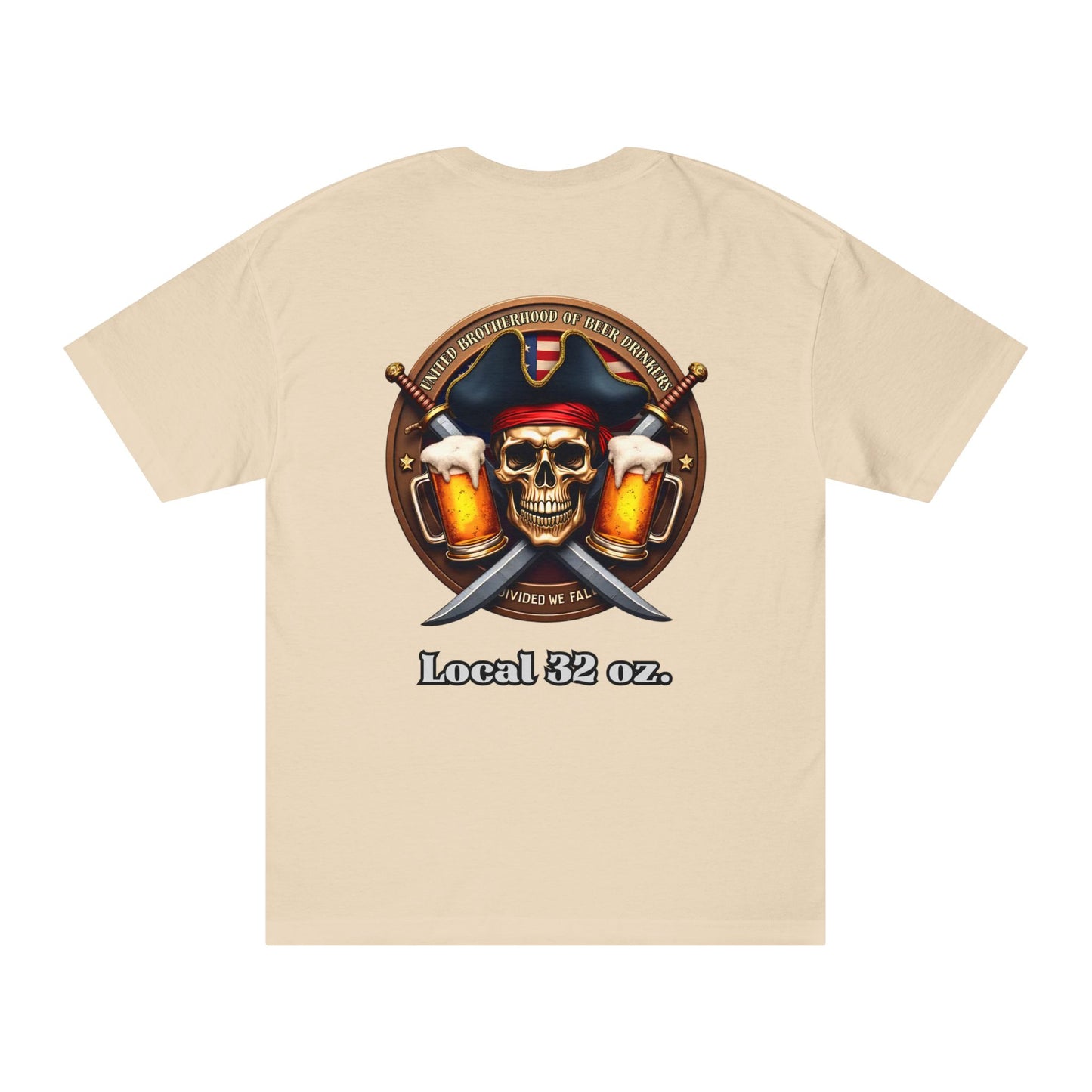 Pirate Tee Shirt - Unisex Heavy cotton 6oz. Tee for Beer Drinkers.