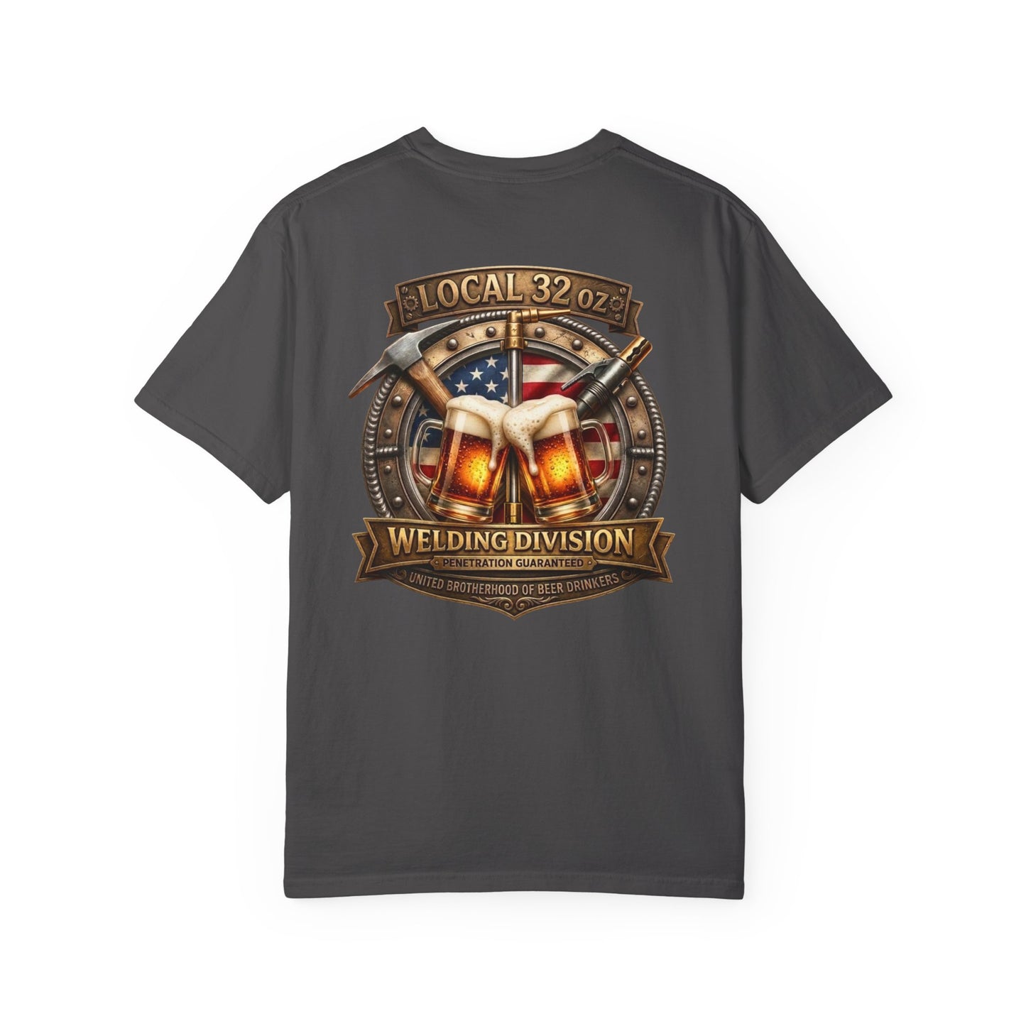 Welding Division T-Shirt — "Local 32 0z" American Flag Logo