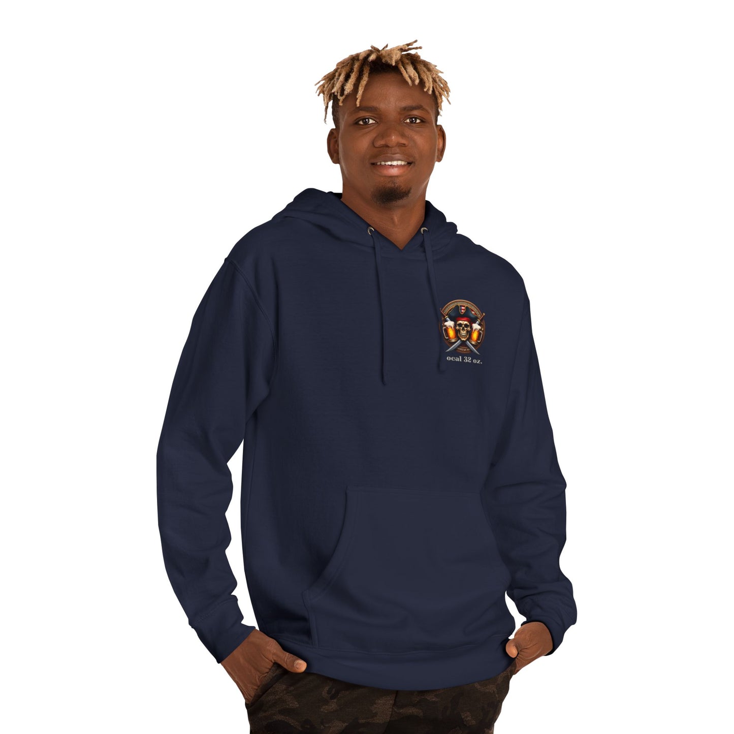 Beer Drinkers Local 32 oz. Pirate Hoodie.