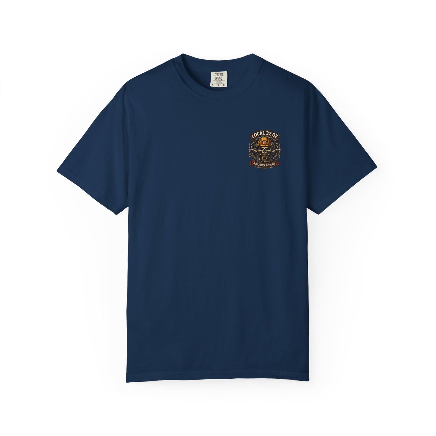 Local 32 oz. Roughneck Division T-Shirt — Skull Hard Hat Construction Tee