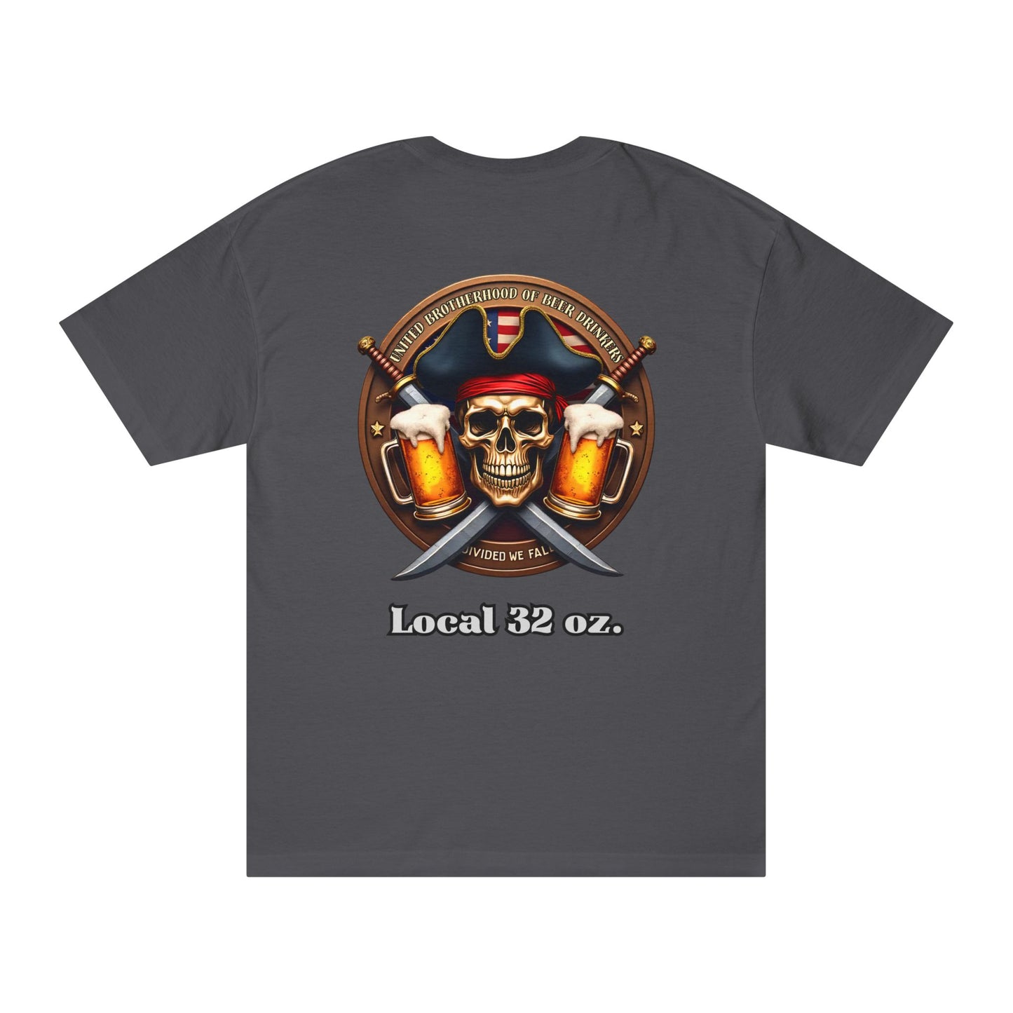 Pirate Tee Shirt - Unisex Heavy cotton 6oz. Tee for Beer Drinkers.
