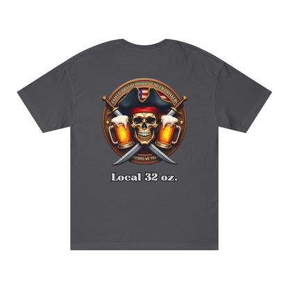 Pirate Tee Shirt - Unisex Heavy cotton 6oz. Tee for Beer Drinkers.