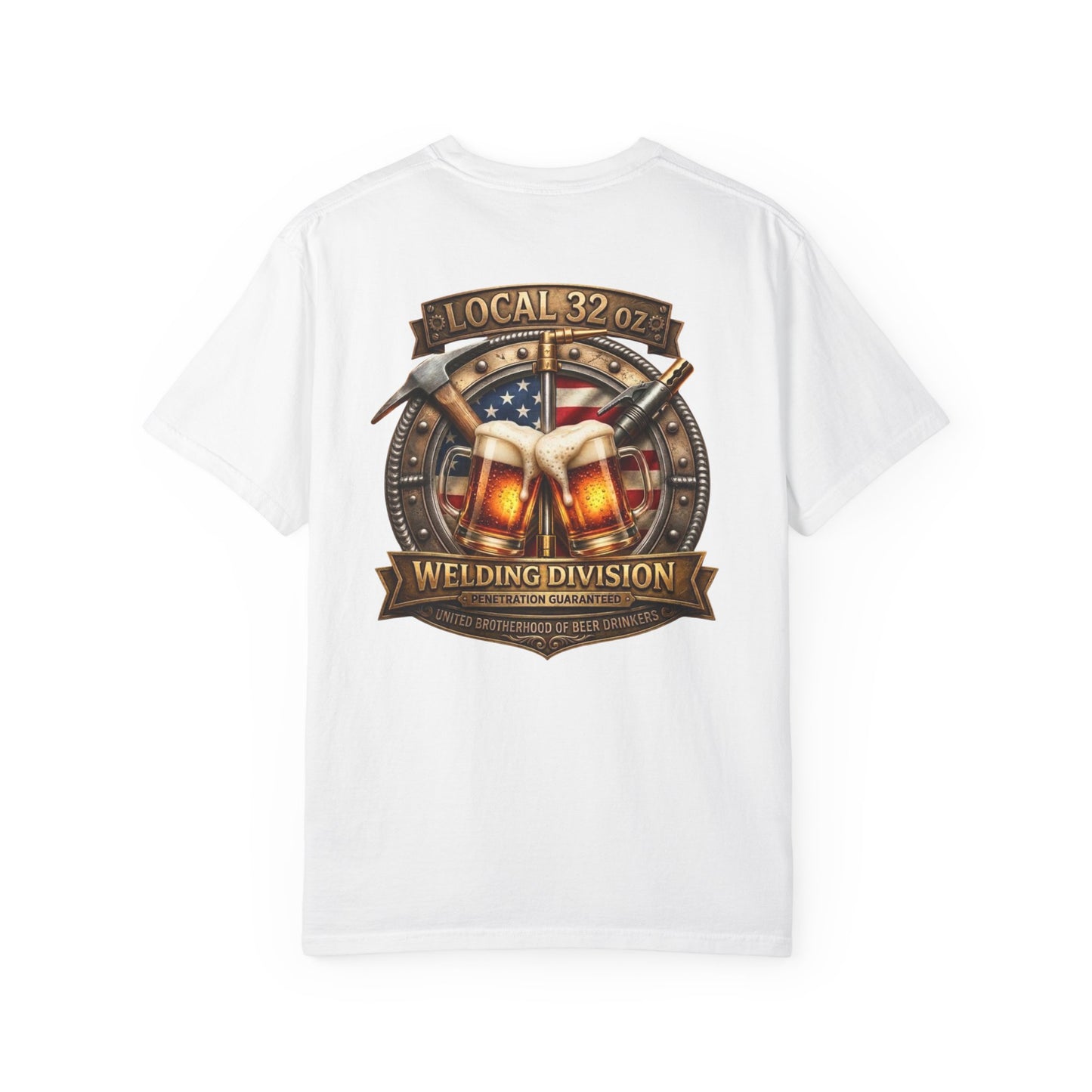 Welding Division T-Shirt — "Local 32 0z" American Flag Logo