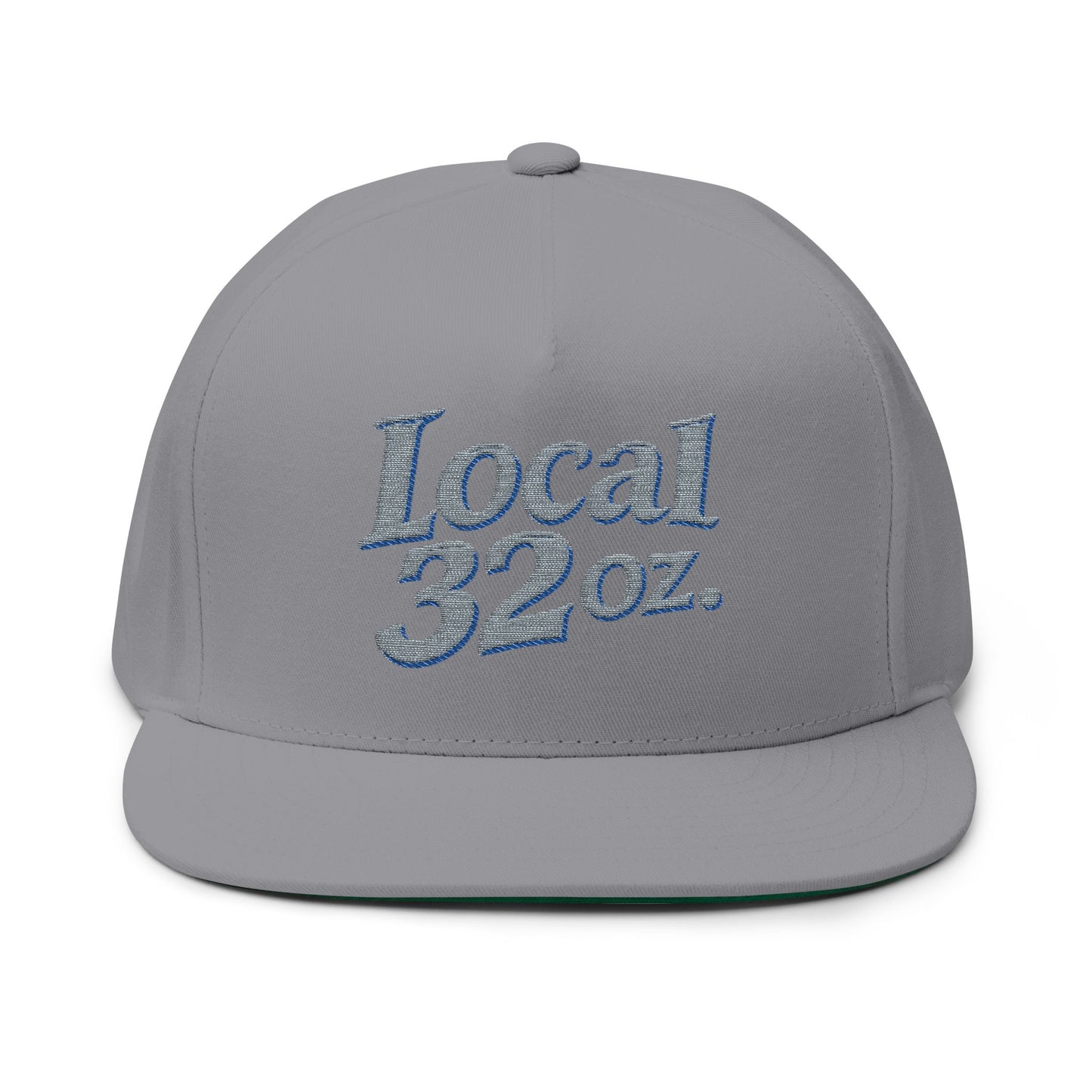 Local 32oz Embroidered Flat Bill Cap