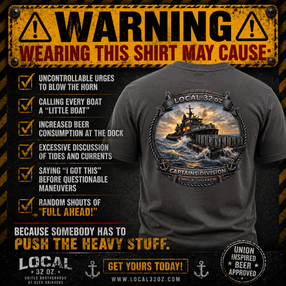 Local 32oz Captains Division Graphic Tee. Heavy Cotton