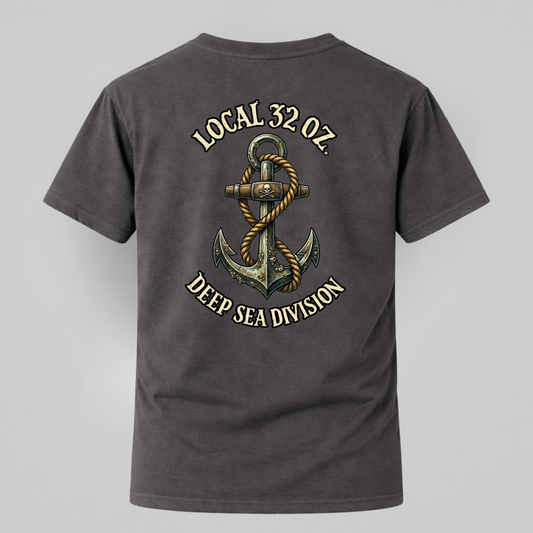 Anchor T-Shirt — "Local 32 oz. Deep Sea Division" Nautical Graphic Tee