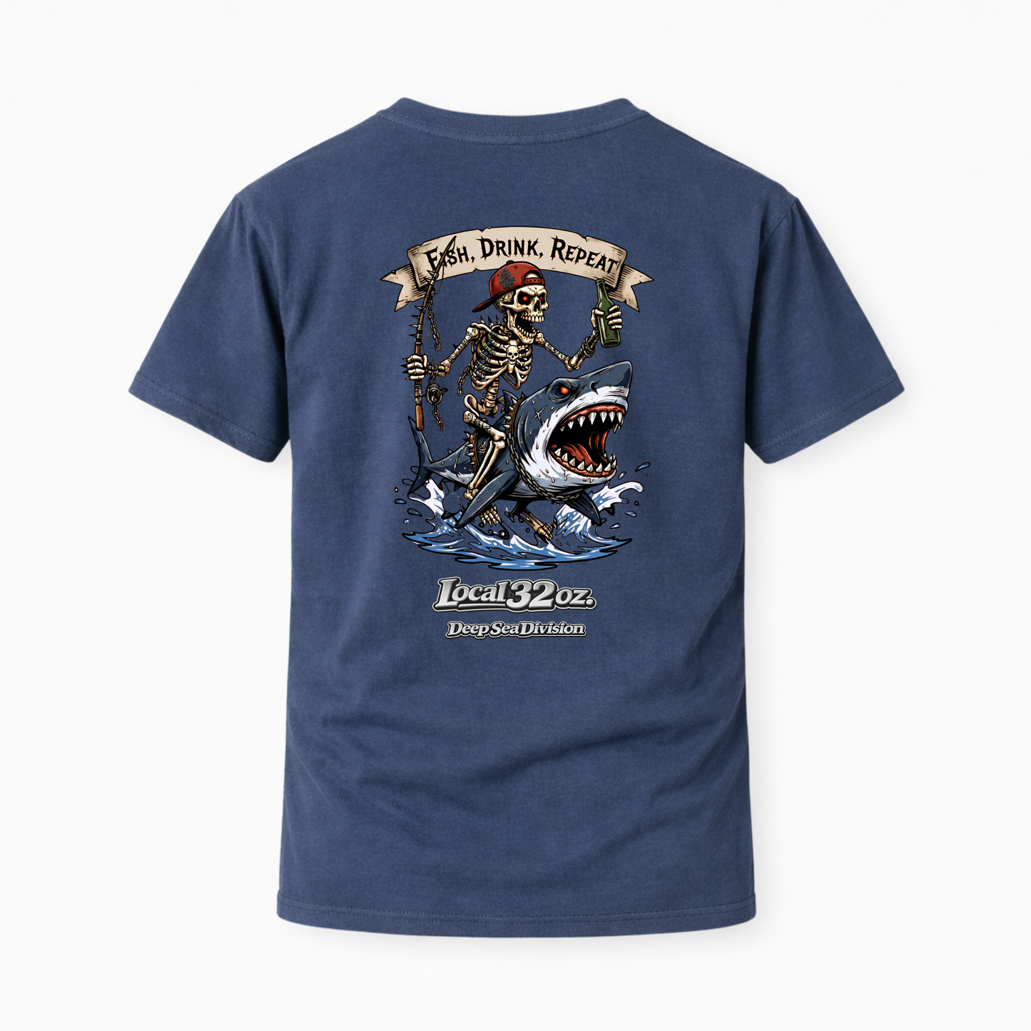 Local 32 oz. Fish, Drink, Repeat. Heavy cotton